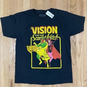 NWT Wanda Vision T-Shirt XS Scarlet Witch Box Lunch Black Comic Retro Graphic